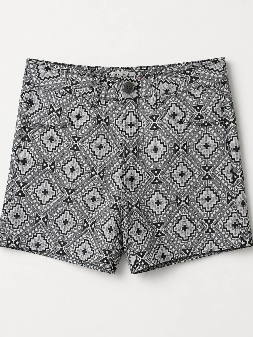 🔹️SO Black & White Tribal Aztec Print Shorts Size 5